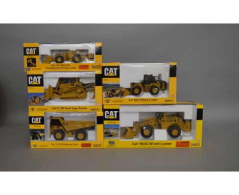 5 Caterpillar die-cast scale boxed models by Norscot, including; Wheel Loader, Off Highway Truck etc (5).