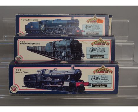 OO Gauge. 3 boxed Bachmann Steam Locomotives including 31-151 4-6-0 Jubilee Class, 31-201 4-6-0 Rebuilt Patriot Class and  32