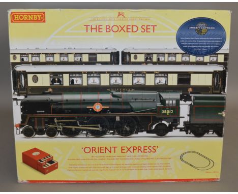 OO Gauge. A boxed Hornby R1038 'The Boxed Set - Orient Express' Train Set&nbsp;&nbsp; which contains&nbsp; a BR 4-6-2 'United