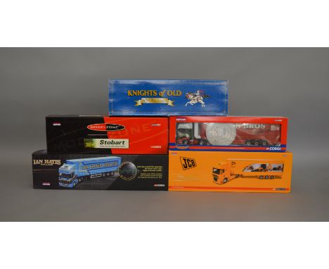 5 Corgi 1:50 scale die-cast truck models, which includes; JCB, Eddie Stobart etc which includes some limited editions and box