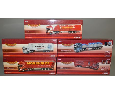 5 Corgi 1:50 scale die-cast truck models, which includes; William Armstrong /Gretna FC, Tom Moorhouse &amp; Son LTD etc which
