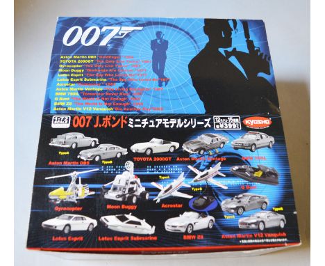 James Bond 007. A boxed&nbsp; Kyosho 15 piece '007' diecast model set which contains a selection of 1:72nd scale individually