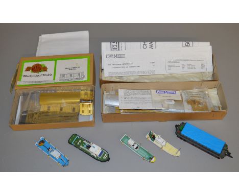 A brass Milk Van kit by Blacksmith Models, Brass / White Metal LMS Stanier Coach Kit by Comet Models together with 5 N scale 