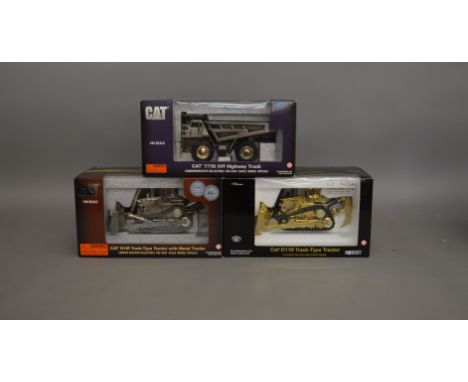 3 CAT 1:50 scale boxed die-cast Collectable / Commemorative models by Norscot; 55157, 55148 and 55062 (3).