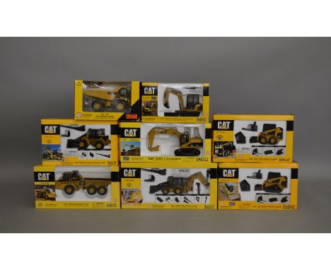 8 Caterpillar die-cast scale boxed models by Norscot, including; 320C&nbsp; L Excavator, 226 Skid Steer Loader etc (8).