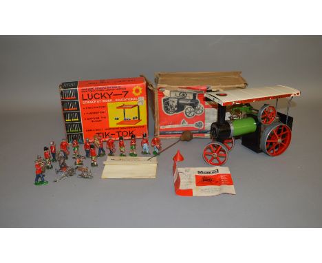 A boxed Mamod Live Steam T.E.1 Traction Engine, which has been fired, overall F/G, and comes with burner tray, steering rod, 