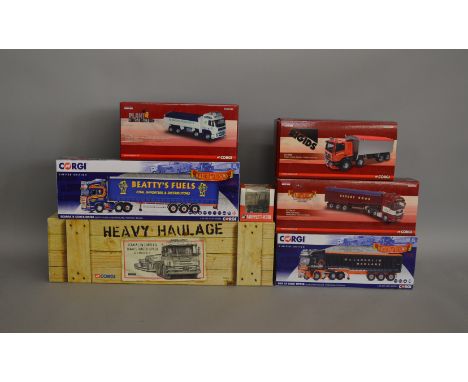 6 Corgi die-cast 1:50 scale truck boxed models along with a Moffett KooI (7).