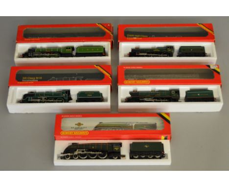 OO Gauge. 5 boxed Hornby Steam Locomotives including R.759 GWR Hall Class 'Albert Hall', R.078 GWR 4-6-0 'King Edward I', R.3