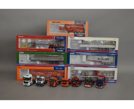 7 Corgi 1:50 scale die-cast truck models, which includes; RDL Distributions, Marshalls, Howe etc, all are limited editions an