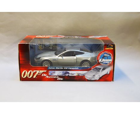 James Bond 007. A boxed Joyride 1:18 scale Aston Martin V12 Vanquish, issued in 2005, modelled on the vehicle in the film 'Di