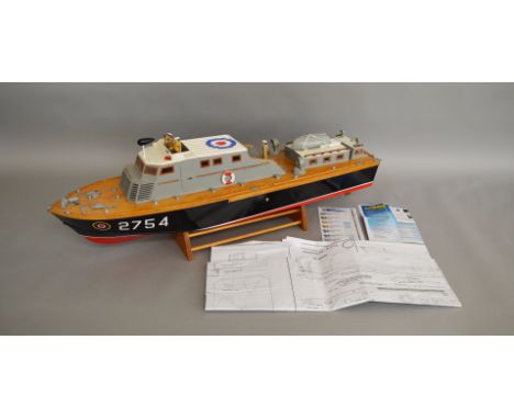 An impressive radio controlled model of a Vosper 68ft R.T.T.L RAF Target Towing boat, approximately 85cm long. The model was 