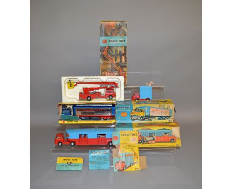 A boxed Corgi 1127 Simon Snorkel Fire Engine, G in F/G box. This lot also includes two models from the 'Chipperfields Circus'