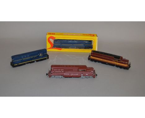 HO Gauge 4 locomotives; Rock Island, Boston Maine by Life Like both are DCC, Baltimore / Ohio&nbsp; DCC by Atlas and 8024 in 