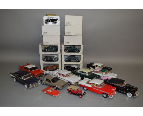 12 boxed American diecast car models, mostly in 1:32 scale, by Signature and the National Motor Museum Mint, some loose in pa