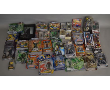 31 DC boxed action figures including; Batman, The Riddler, Captain America, Iron Man, Green Lantern etc along with some top t