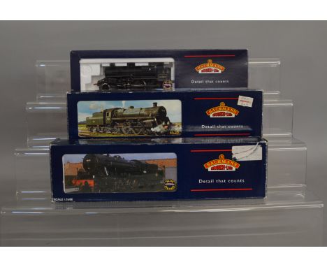 OO Gauge. 3 boxed Bachmann Steam Locomotives including 32-253 WD 2-8-0 Austerity&nbsp; '90312' BR black E/E, 31-107 Standard 