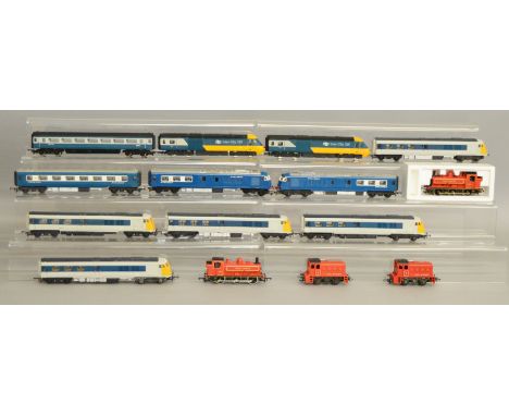 OO Gauge. An assortment of unboxed locomotives by Tri-ang and Hornby including 3 grey/blue Pullman&nbsp; Power cars together 