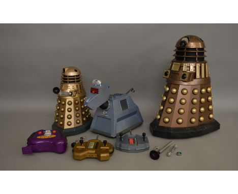 2 Doctor Who remote control Daleks along with a remote control K-9 (3).