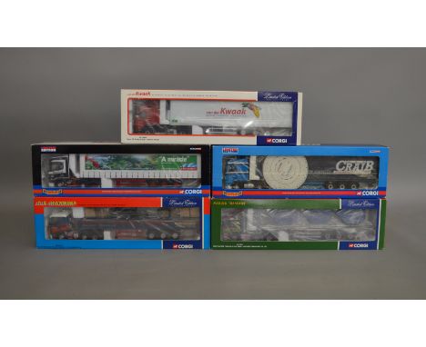 5 Corgi 1:50 scale die-cast truck models, which includes; Matlock Transport, Westfield Transport etc which are limited editio