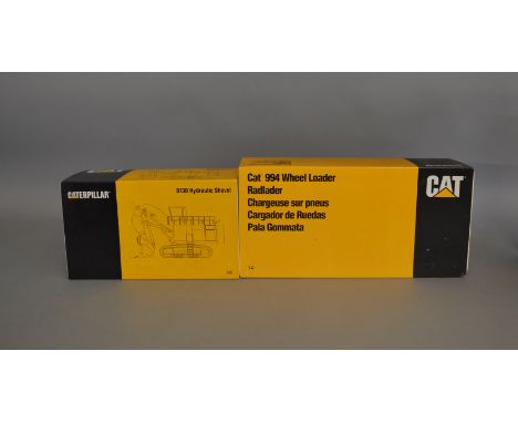 2 Caterpillar die-cast 1:50 scale boxed models by NZG; 5130 Hydraulic Shovel and 994 Wheel Loader (2).
