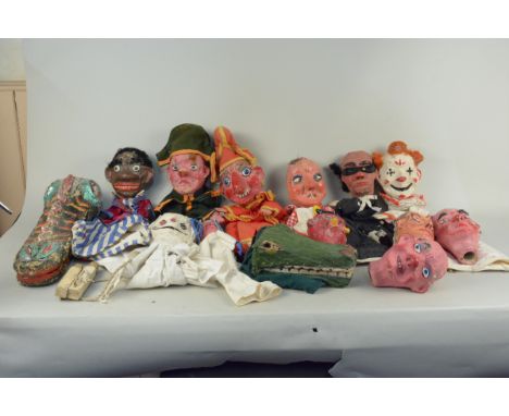 Very interesting vintage Punch and Judy puppets dating from the early part of last century and believed to have been used on 