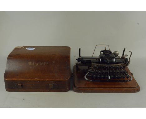An antique circa 1897 Blickensderfer No.7 portable typewriter, USA manufacturer but constructed in Newcastle-on-Tyne, in orig