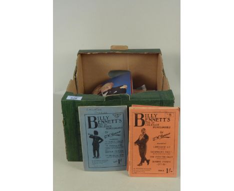 An interesting lot of vintage theatrical related items including Billy Bennett's Book of Burlesque, autographs and programmes
