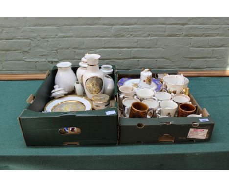 A large quantity of mixed Royal commemorative's including a two handled Aynsley 1980 loving cup plus a selection of Chokin wa