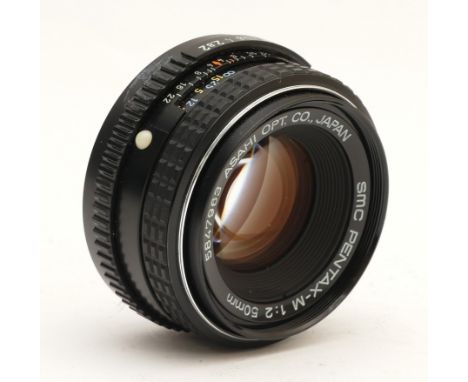 An Asahi Pentax-M f/2 50mm lens. 