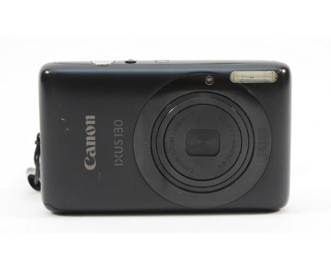 A Canon IXUS 130 digital camera. 