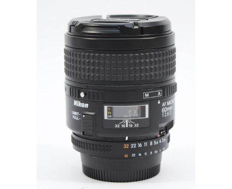 A Nikon AF f/2.8 60mm lens. 
