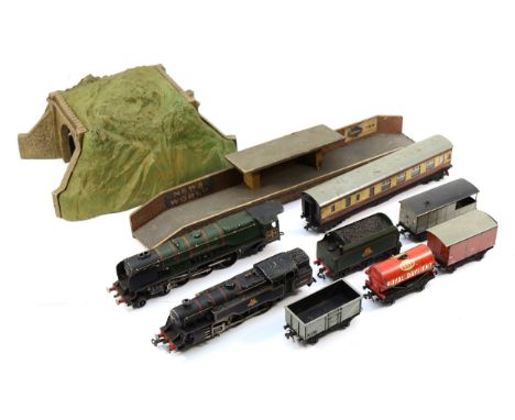 Hornby Railways; comprising 00 gauge Dublo 'Duchess Of Montrose' locomotive &amp; tender, a B.R class 80054 locomotive, goods