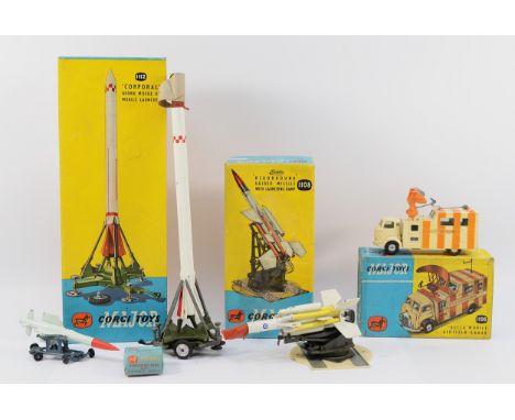 Corgi Toys; Three boxed Corgi 'Major' diecast models, to include 'Decca' Mobile Airfield Radar 1106, 'Bloodhound' Guided Miss