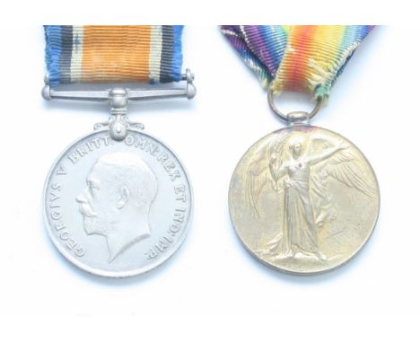 WWI pair of War and Victory medals, awarded to 2925 PTE. C. J. Smith. Army Cyclist Corps.