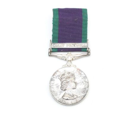 ERII C.S.M Officers Malay Peninsula medal, FLT. LT. M. H. W. Roberts. R.A.F.