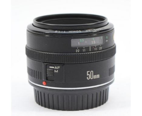 A Canon EF f/1.8 50mm lens. 