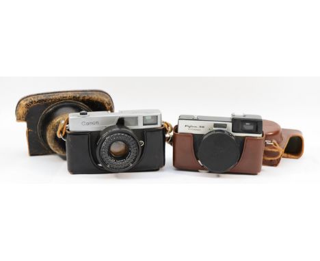 Two vintage film camera, a Fujica 35 Automagic and a Canon Canonet. (2)