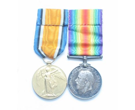 WWI pair of War and Victory medals, awarded to 2nd Lieutenant F. W. Turner. R.A.F.