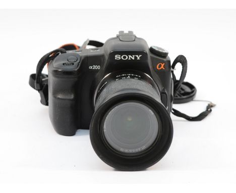 A Sony a200 digital camera, with Sony f/3.5-5.6 18-70mm lens.
