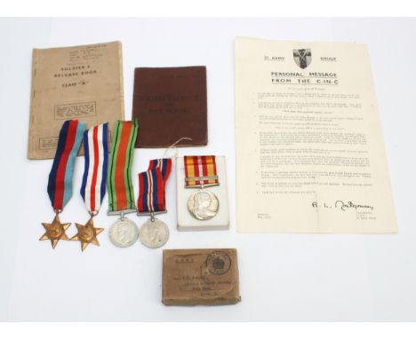 WWII medals to include the 1939-1945 star, France And Germany, Defence, War and the Voluntary Medical Service Medal, presente