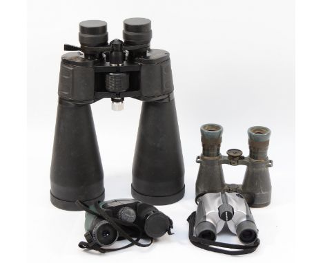 Four pairs of binoculars, makers to include, Sakura and Olympus.