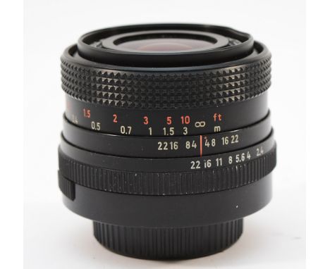 A Carl Zeiss Jena f/2.4 35mm lens. 