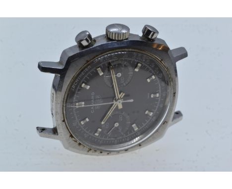 Camaro Heuer with Leonidas 17 jewels movement. Face width inc. Winder 4cm.None runner, top right button completely seized and