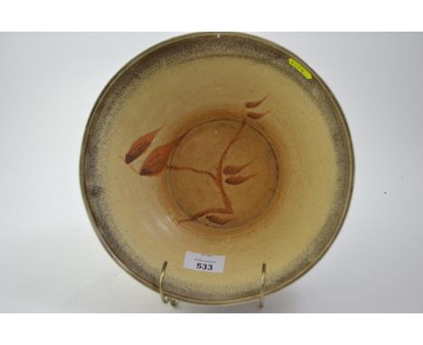 Clarice Cliff 'Beechwood' pattern bowl, 23.5cm dia. 