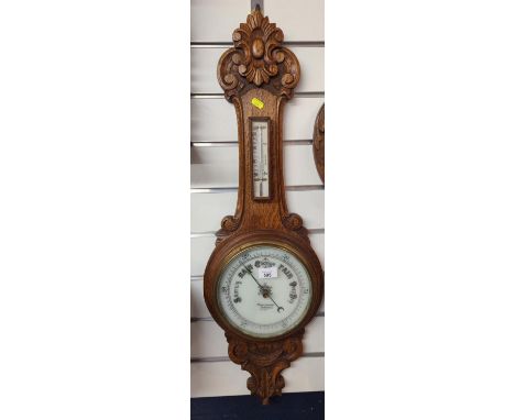 Benetfink & co. Cheapside banjo barometer thermometer H86cm dia.27cm 