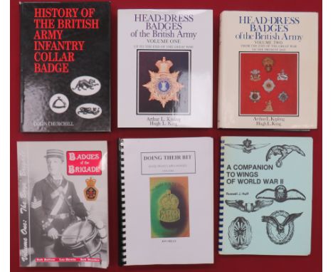 Badge Orientated Booksincluding History Of The British Army Infantry Collar Badge By Churchill .. Badges Of The Brigade by Bo