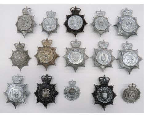 15 Post 1953 Police Constabulary Helmet Platesplated Queens crown examples include Cheshire Constabulary ... Stoke On Trent C