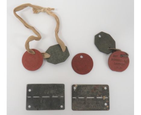 Small Number Of RAF ID tagsconsisting prisoner of war, alloy ID tag for Stalag IVA (Elsterhorst) ... Similar example for Stal