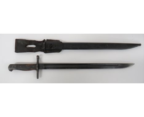 Late Production Japanese Type 30 Arisaka Bayonet15 3/4 inch, single edged blade with fuller.  Forte with Armoury stamps.  Ste