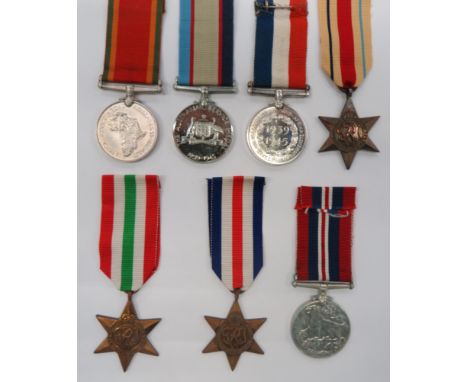 WW2 Medals Including Commonwealthincluding Africa Service medal named "240867 E L French" ... Australia Service medal named "